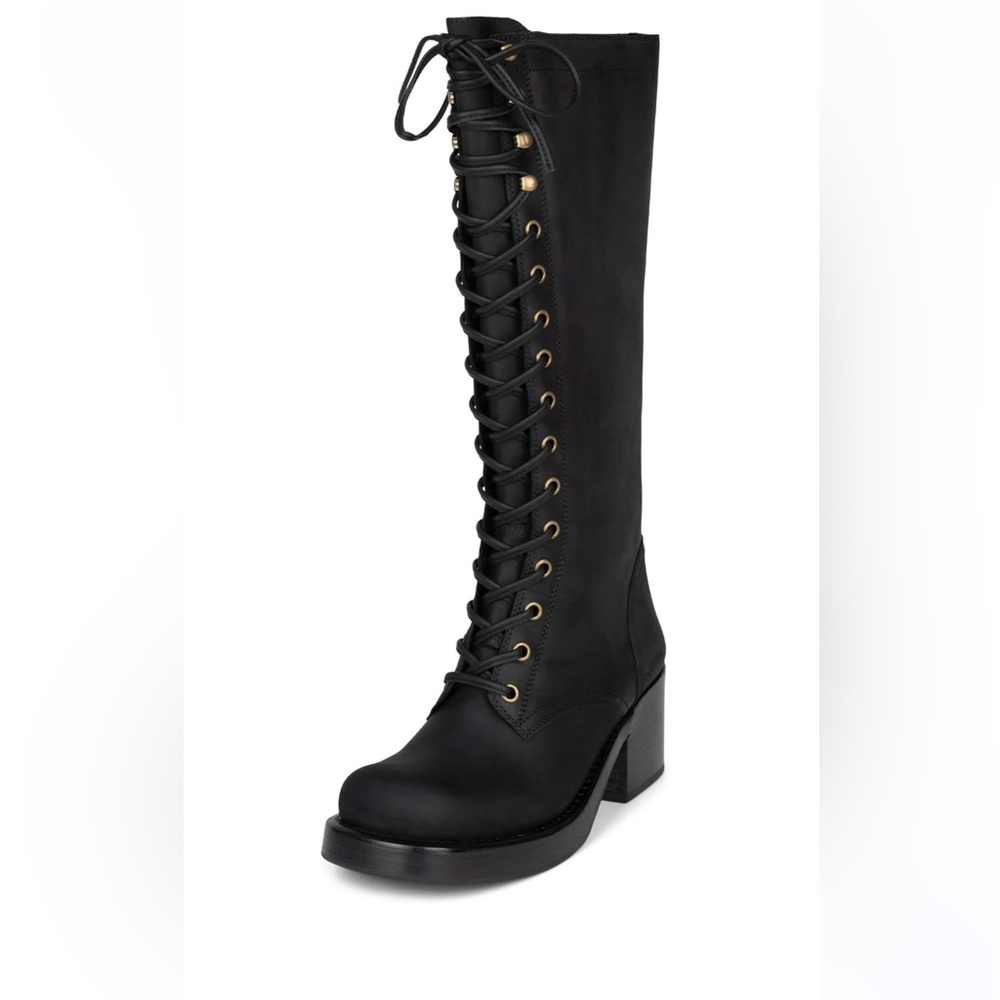 Jeffrey Campbell Black Lace Up Boots